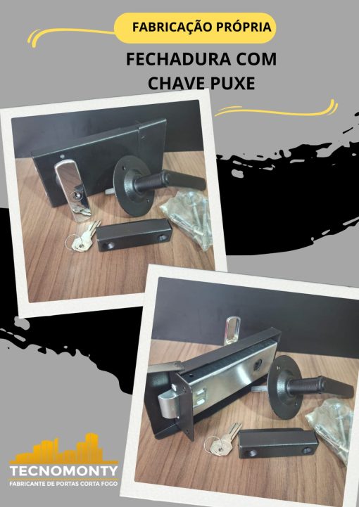 tecnomonty fechadura com chave puxe