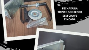 tecnomonty fechadura trinco sobrepor sem chave zincada