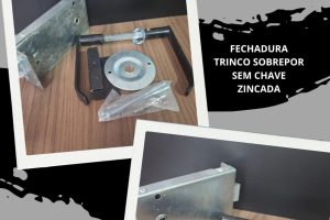 tecnomonty fechadura trinco sobrepor sem chave zincada